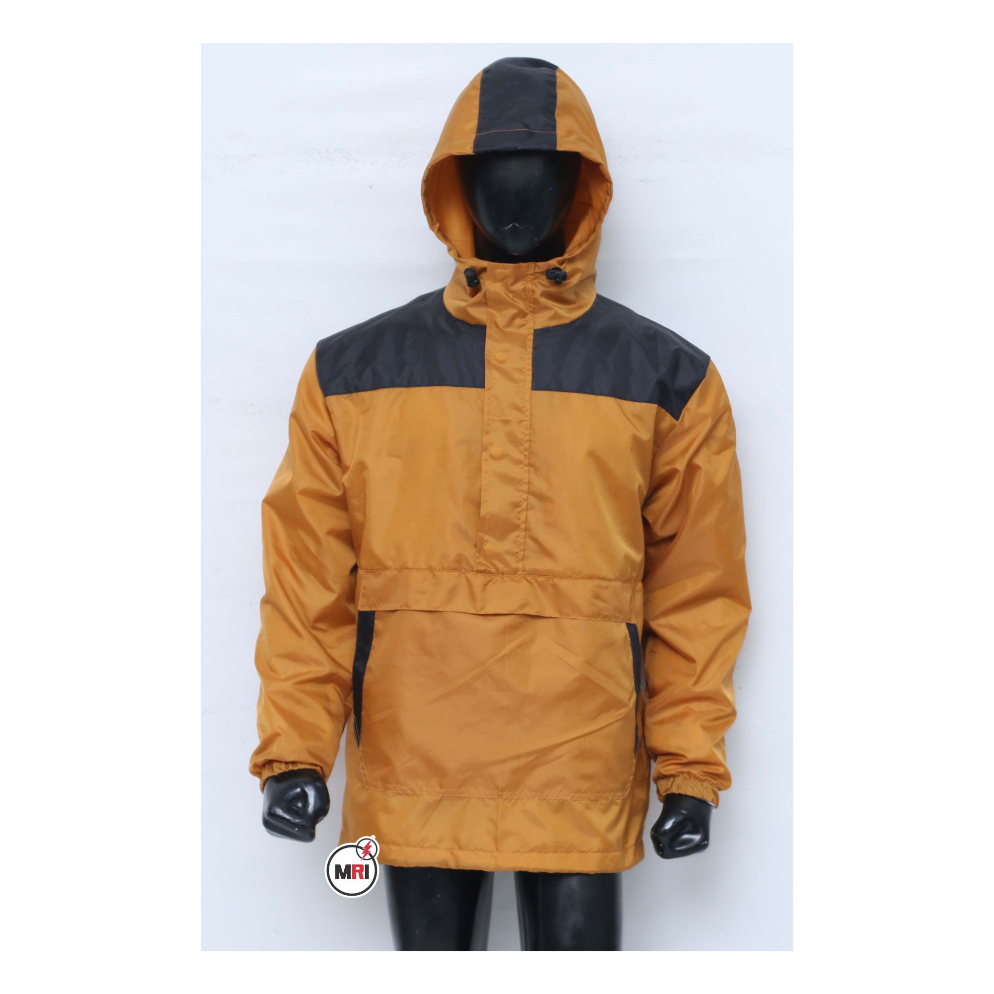 Orange Black Oxford Parachute Windbreaker