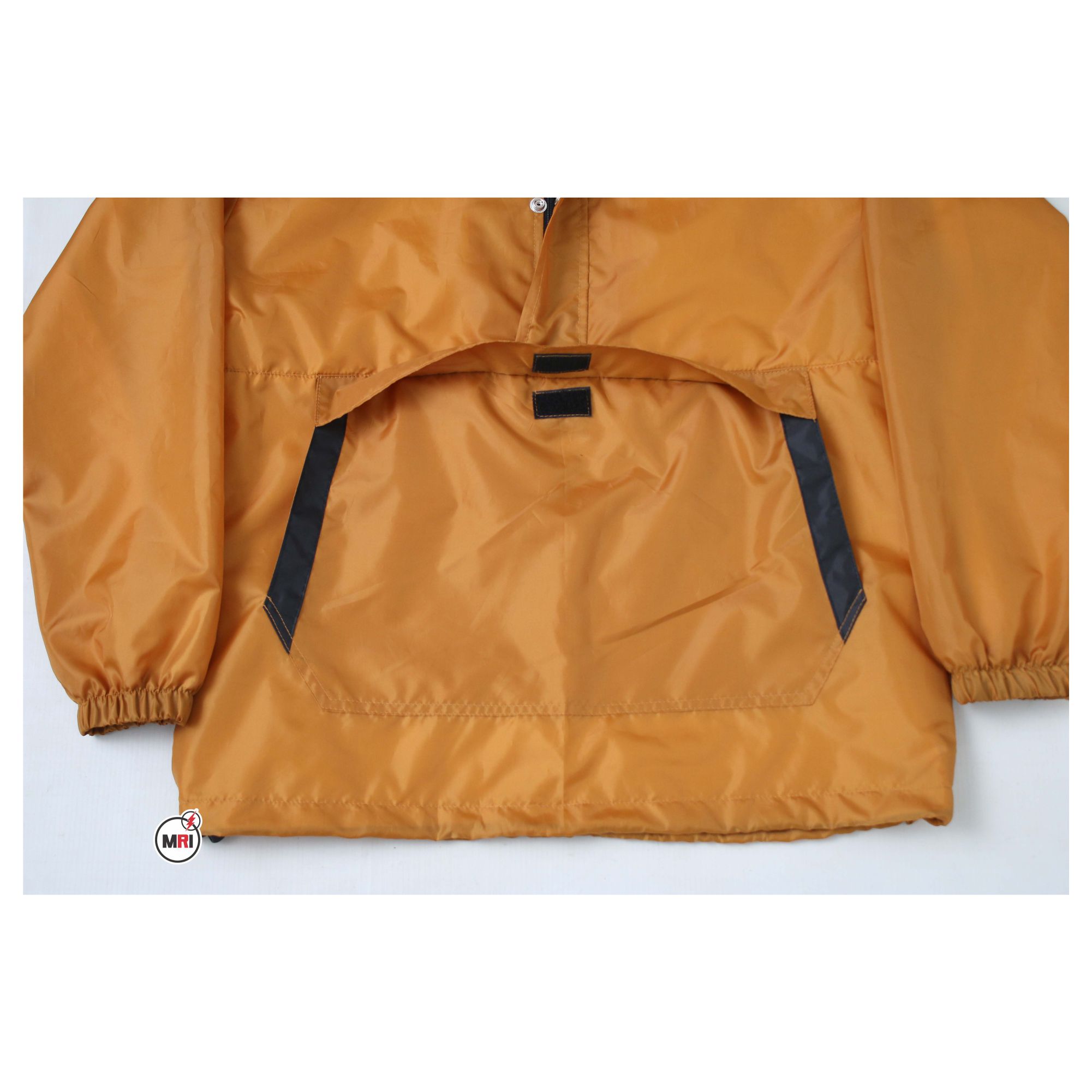 Orange Black Oxford Parachute Windbreaker