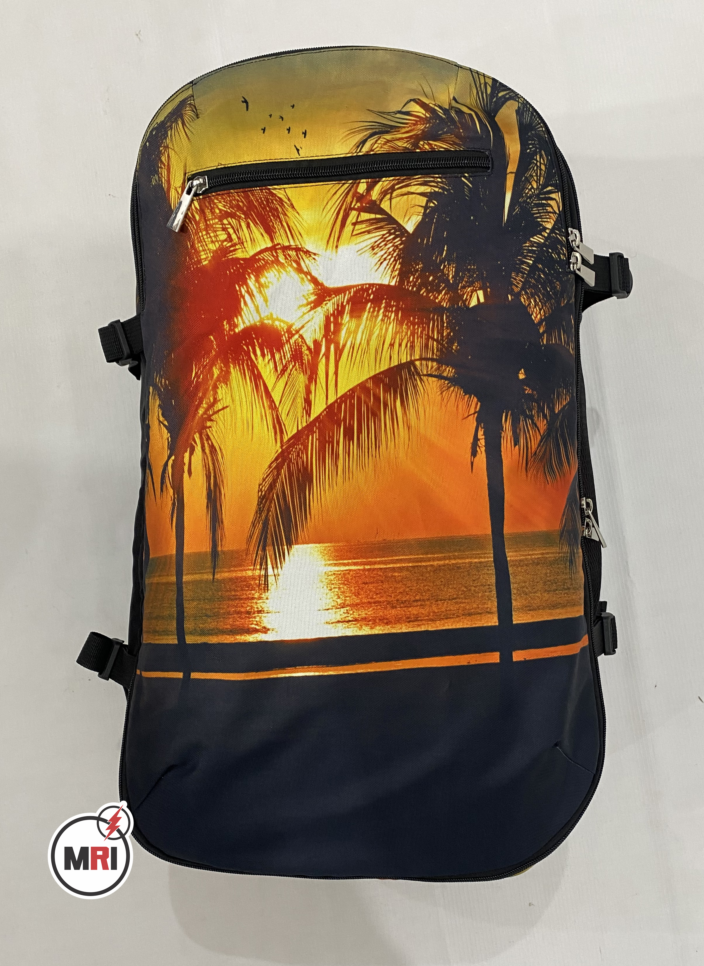 Sublimation Sunset Beach with Coconut trees Print Customized Backpack