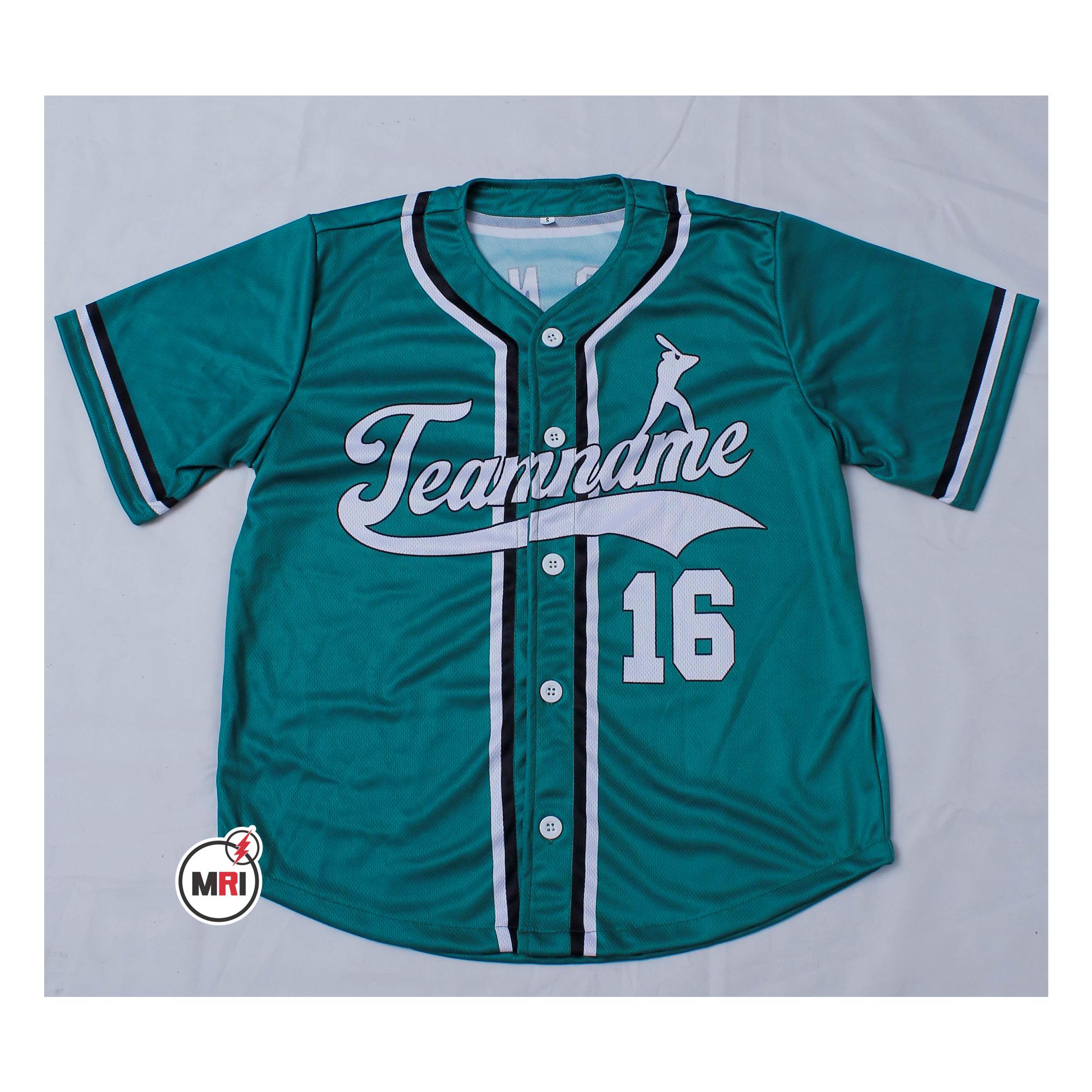 Sublimated Green BaseBall Jersey