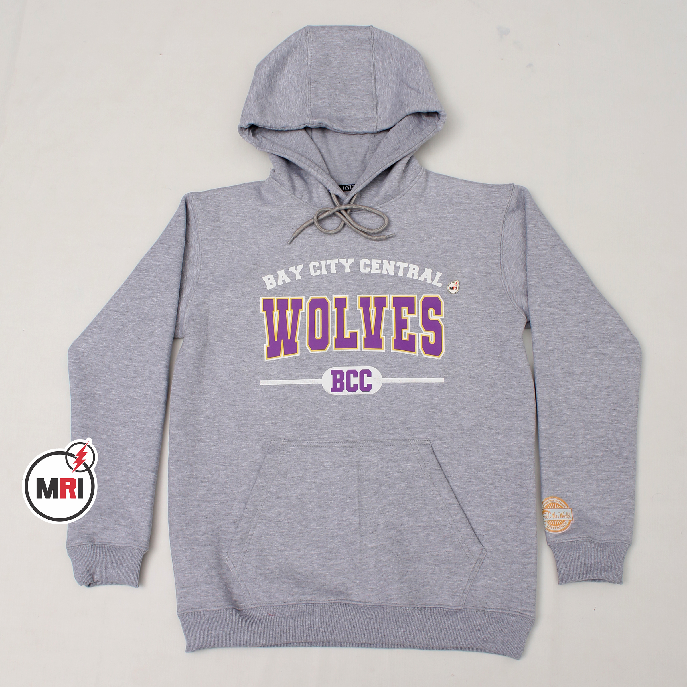 Gray Customized Pullover Heat Transfer Sticker Hoodie