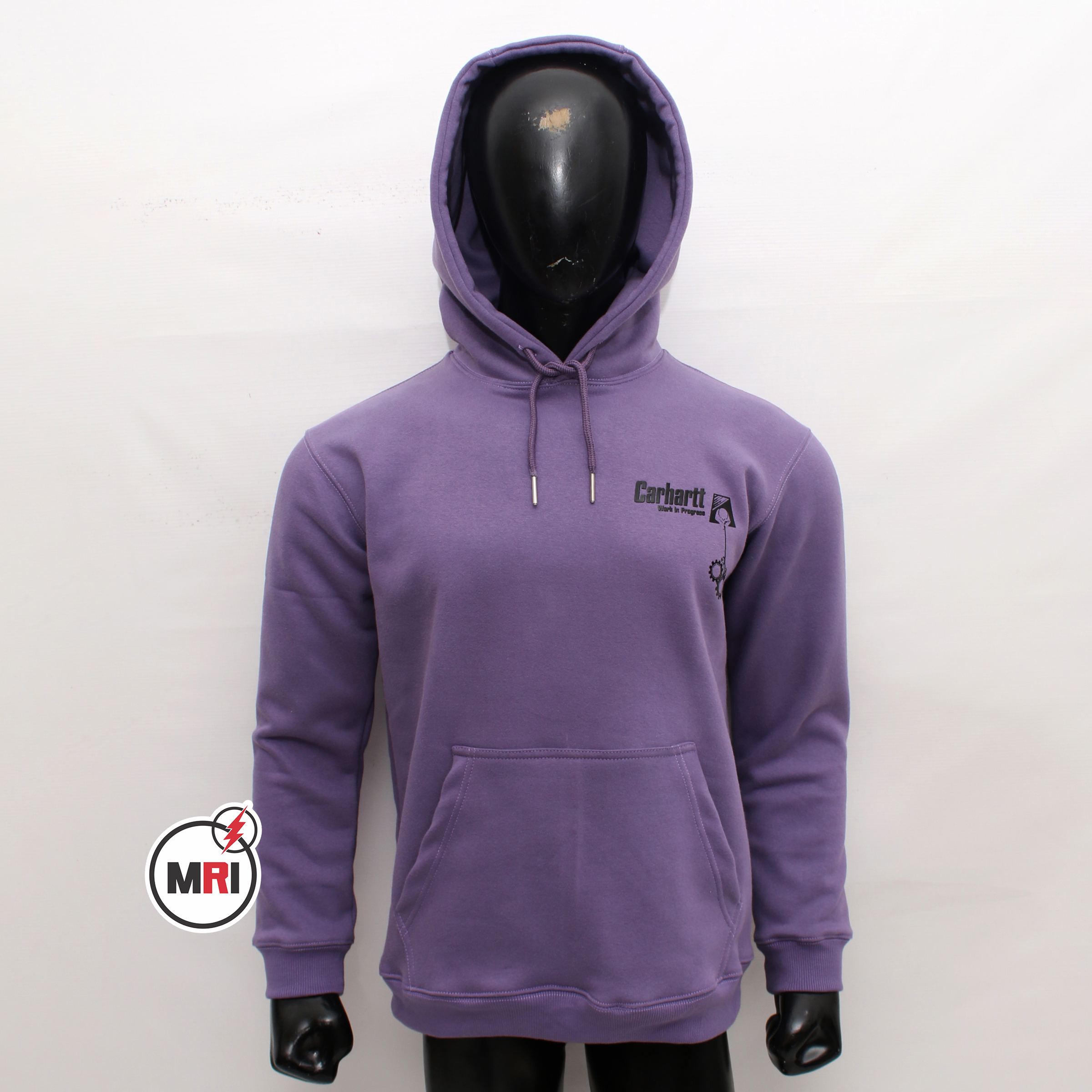 Purple Silicone Print Hoodie Customized Pullover Hoodie
