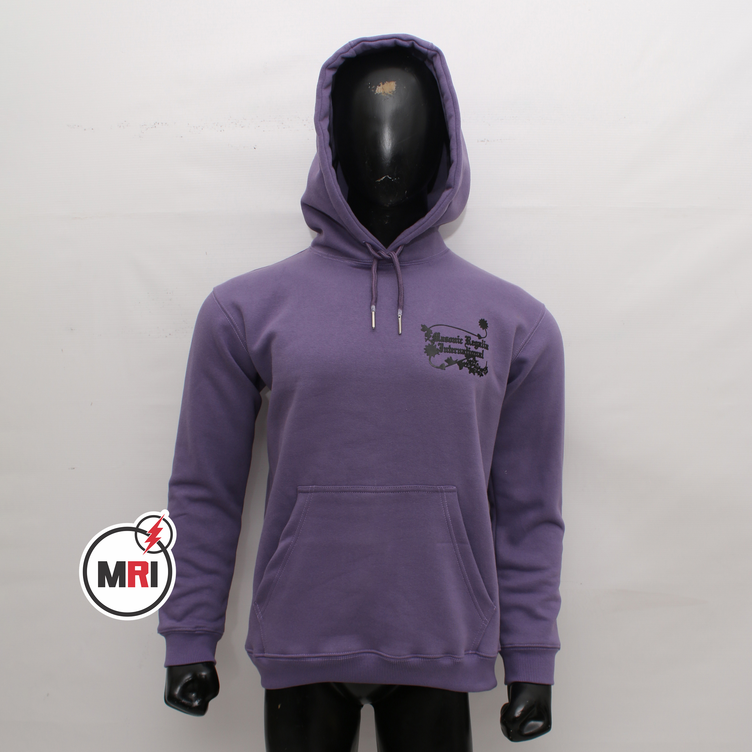 Purple Silicone Print Customized Pullover Hoodie