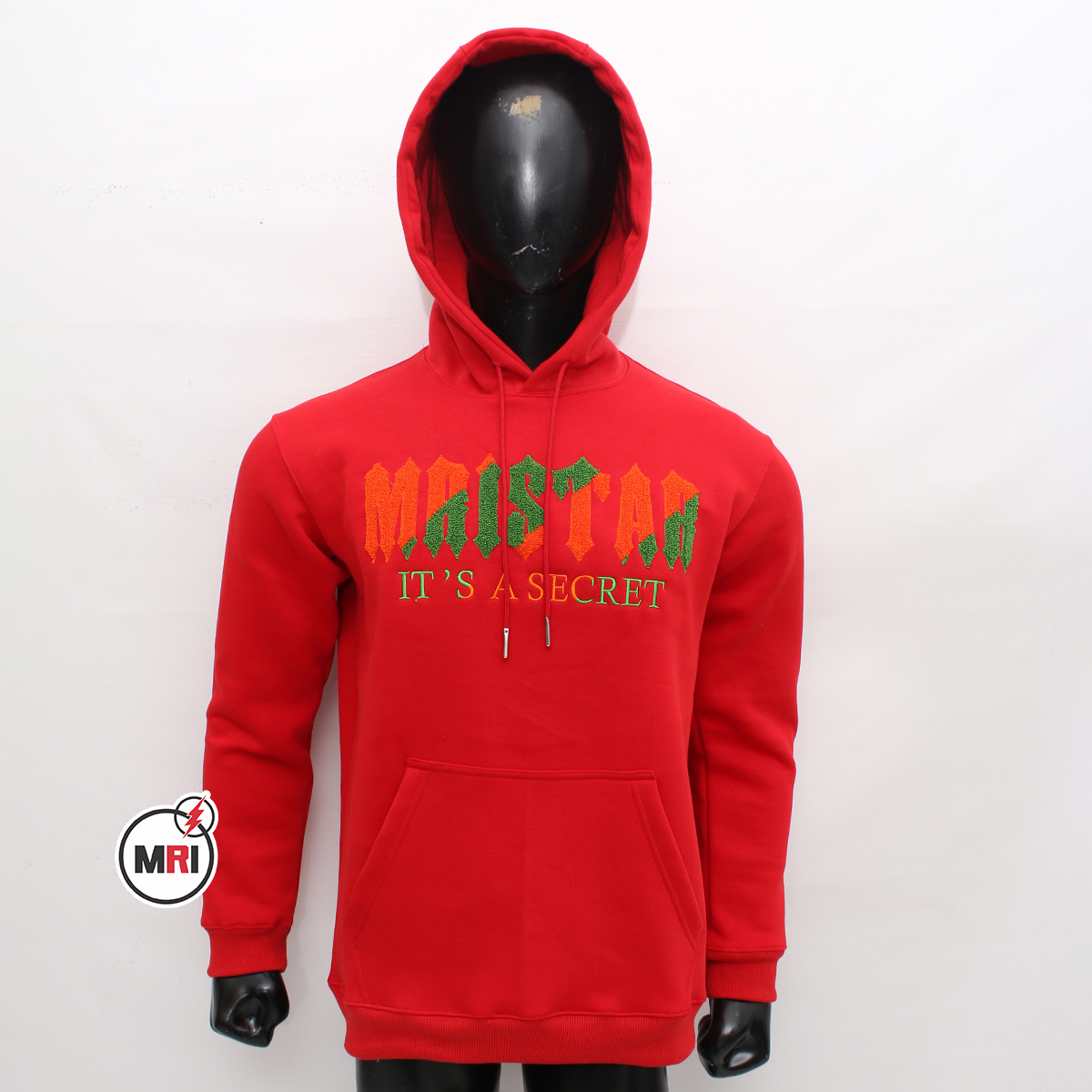 Red Chenille Embroidery Customized Pullover MRI STAR Hoodie
