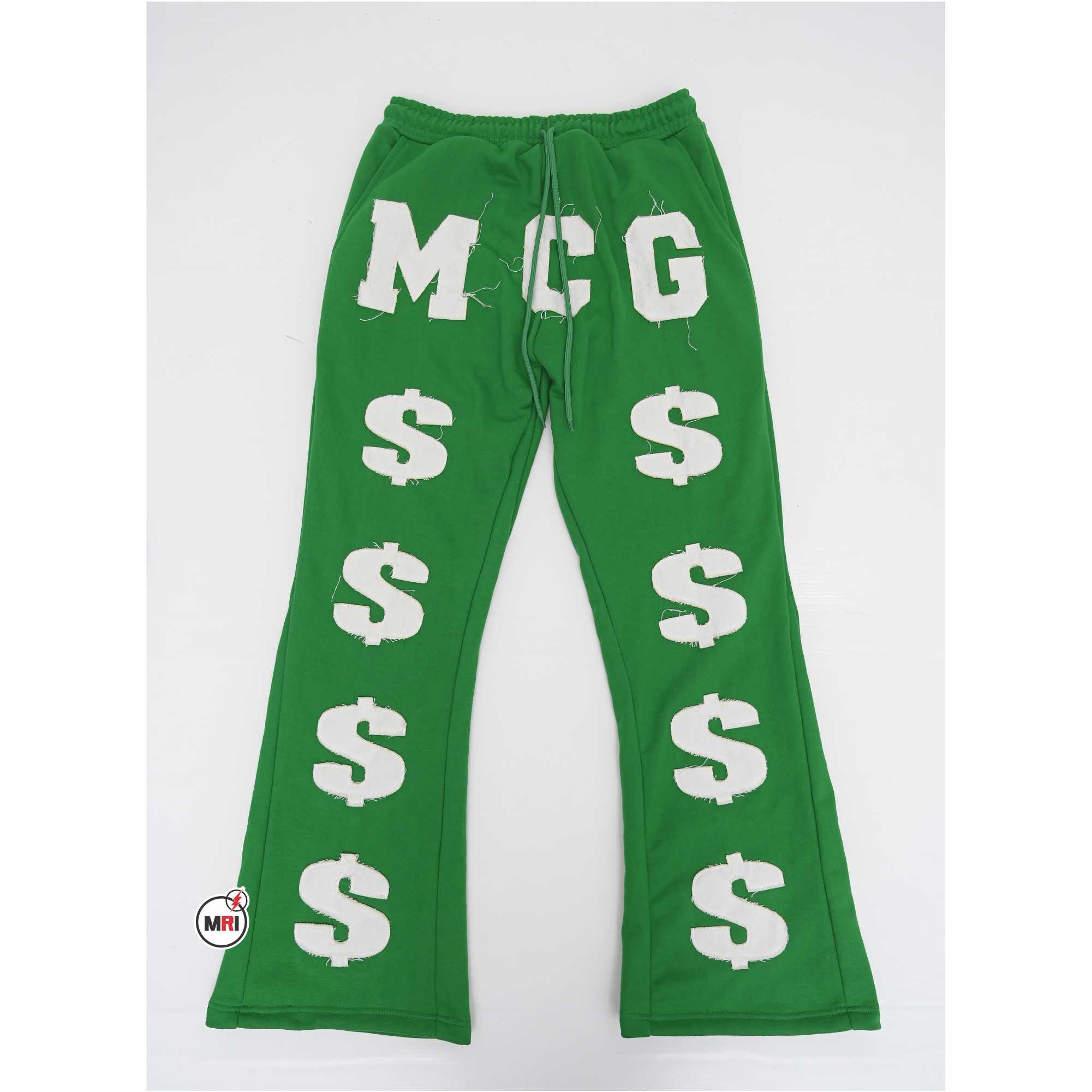 Unique Customized Distressed Embroidery Flare Pant