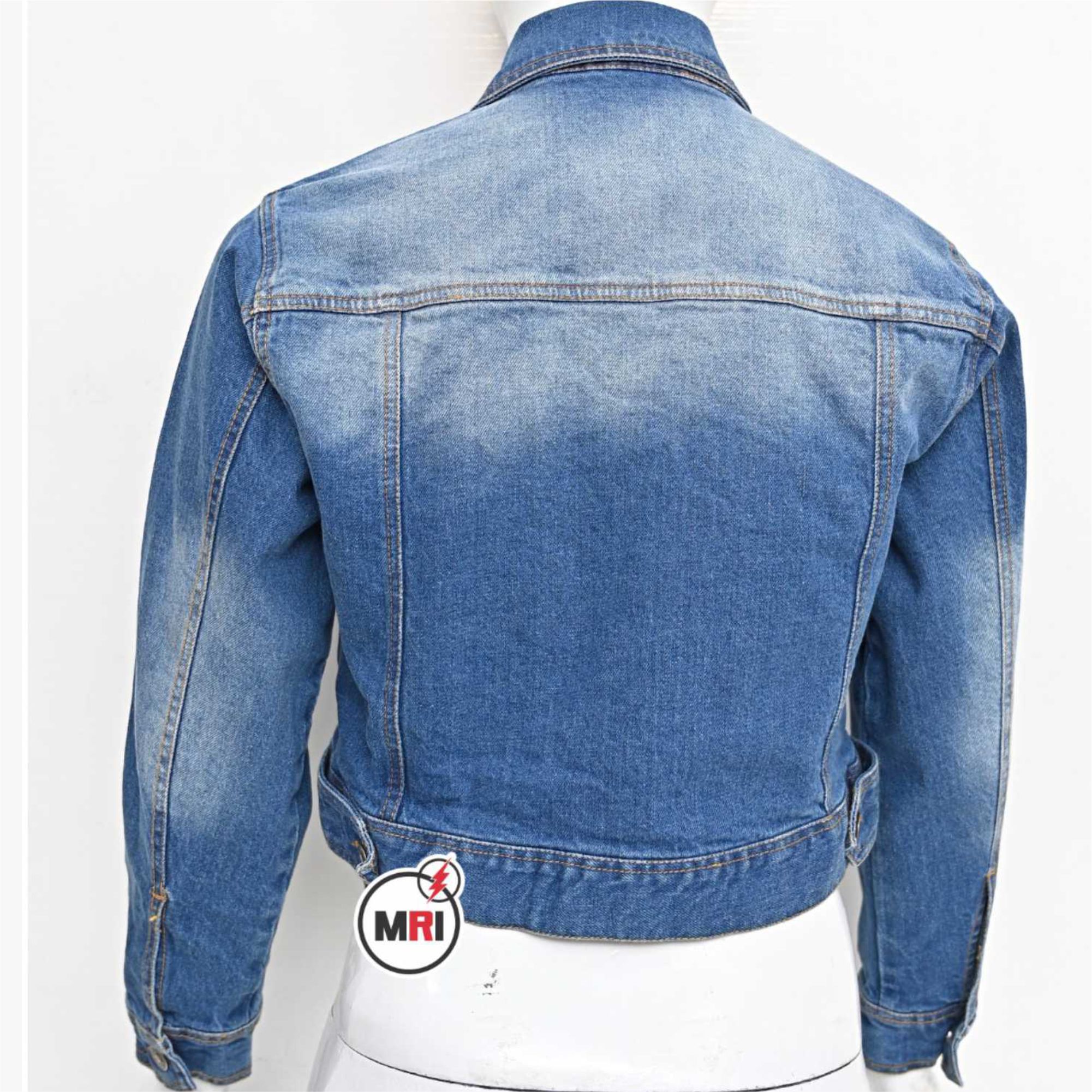 Branded Cropped Denim Jacket