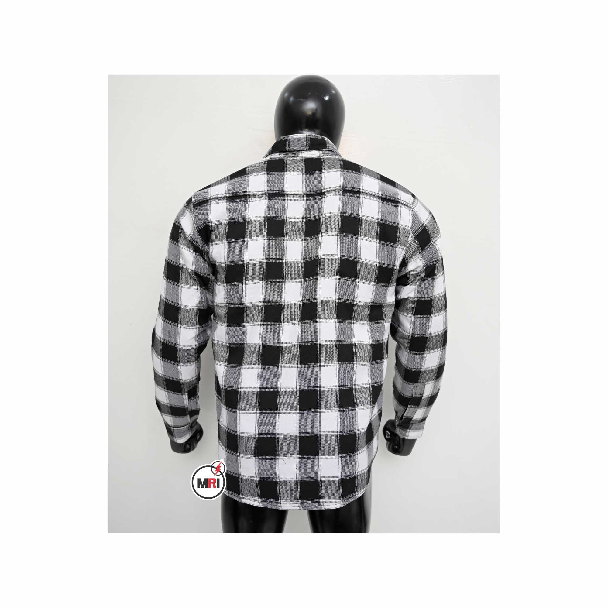 White & Black Checked Flannel Shirt