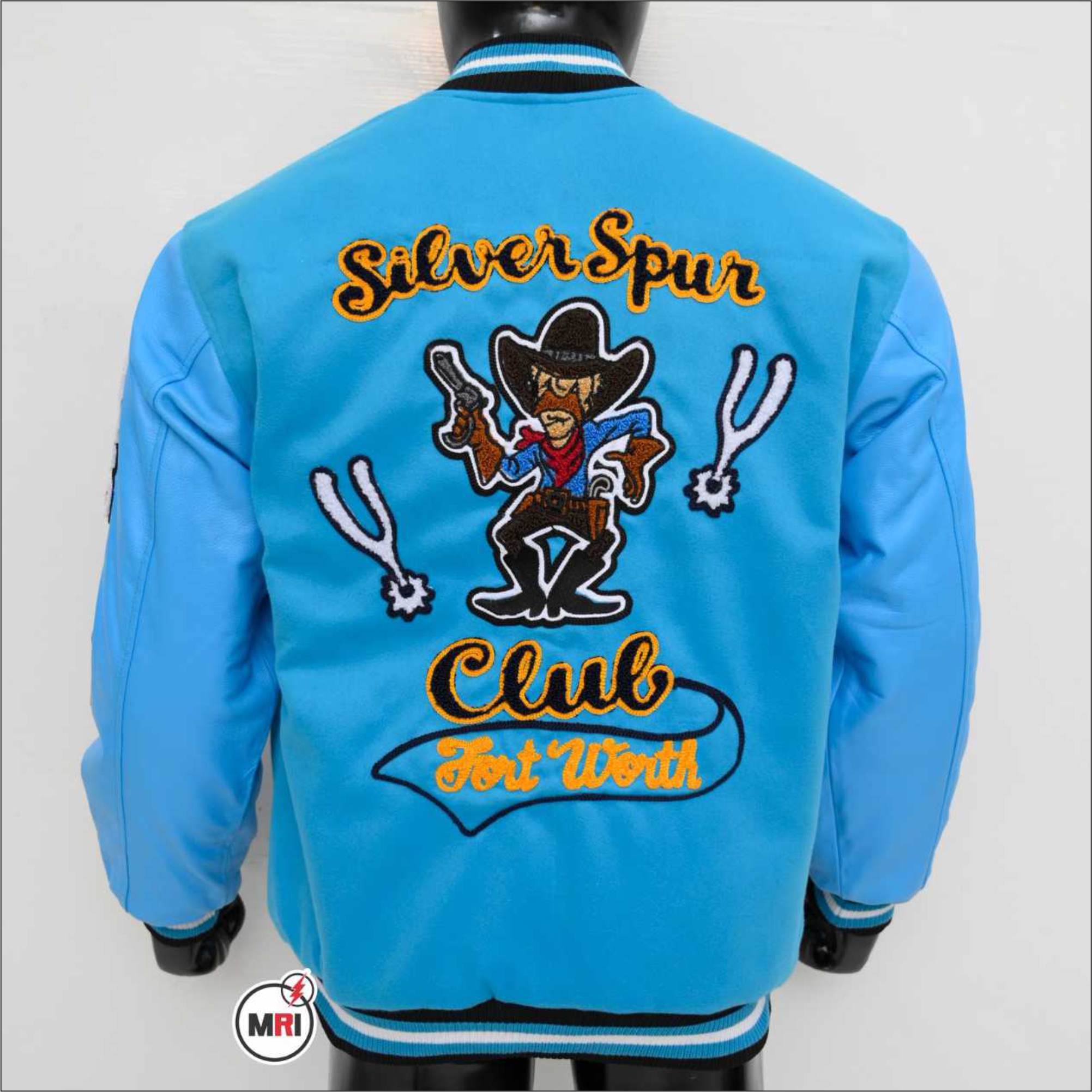 Customized Rhinestone With Patch Work Embroidery Varsity jacket