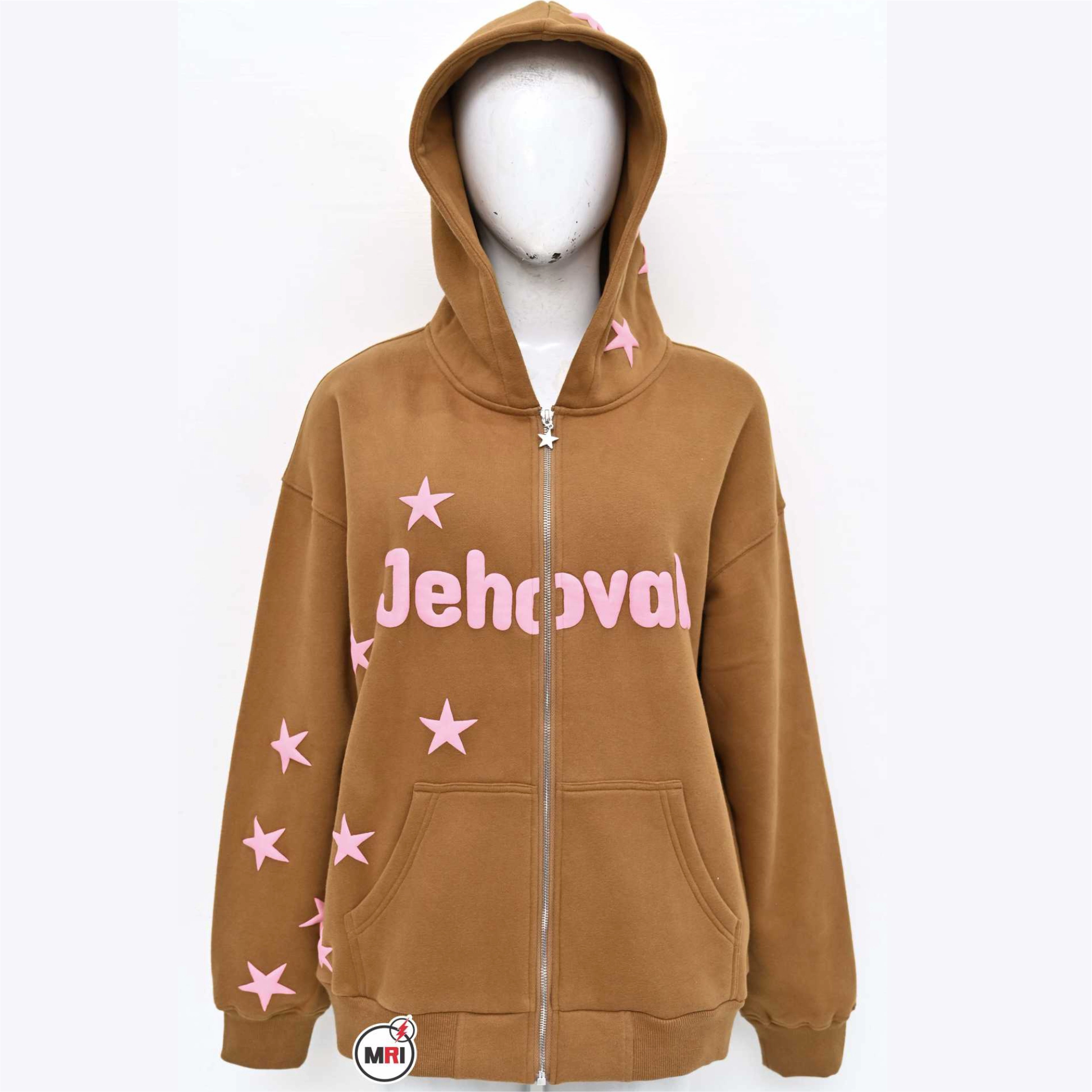 100% Cotton Fleece With Puff Print Hoodies