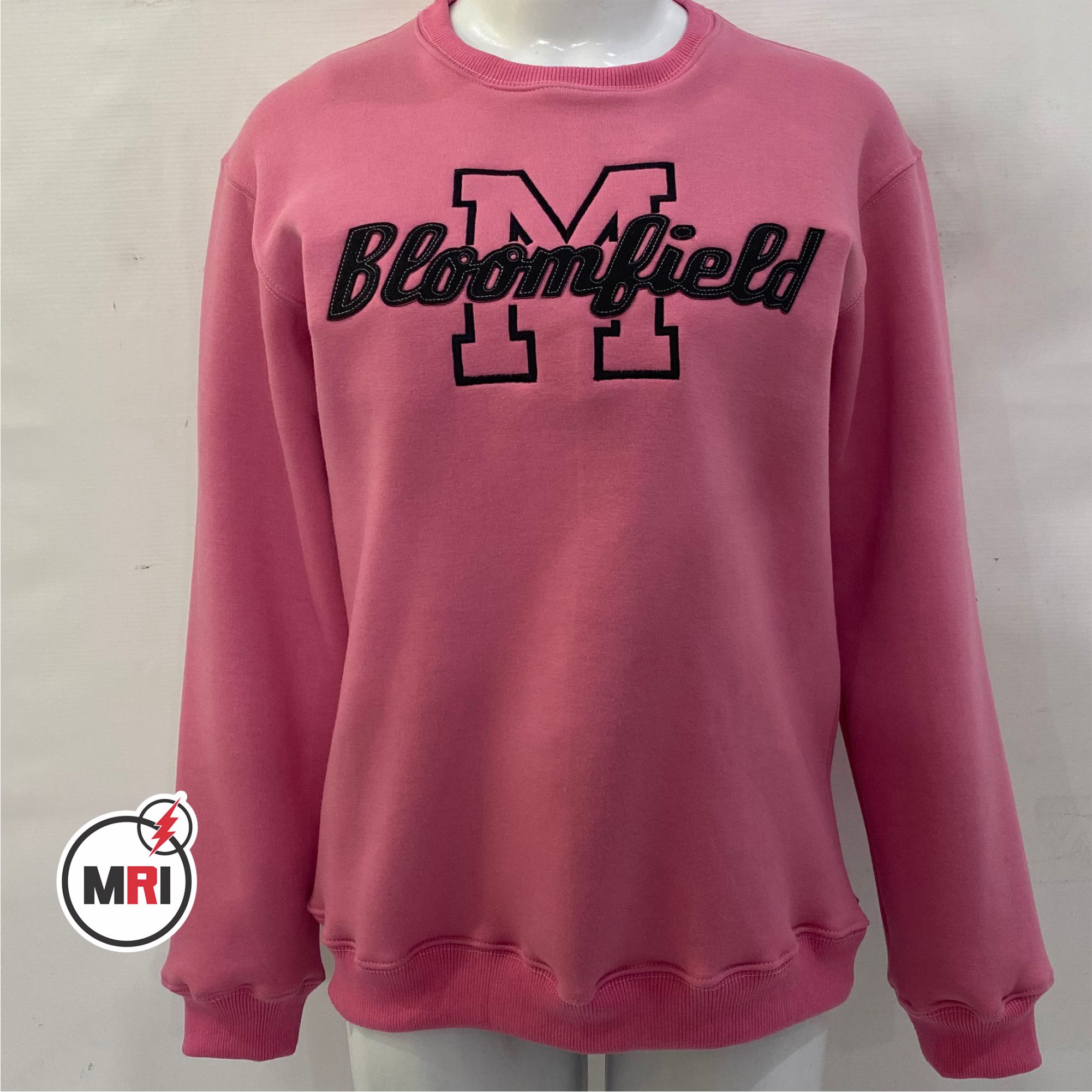 Dark Pink Felt Embroidered Sweatshirt