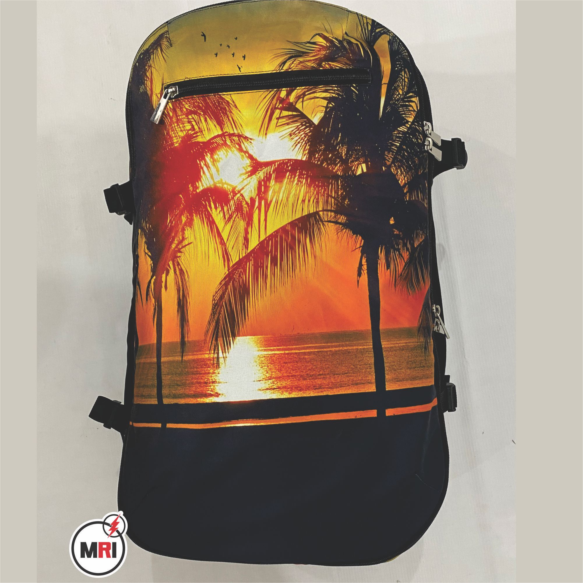 Sublimation Sunset Beach With Coconut Trees Print Backpack