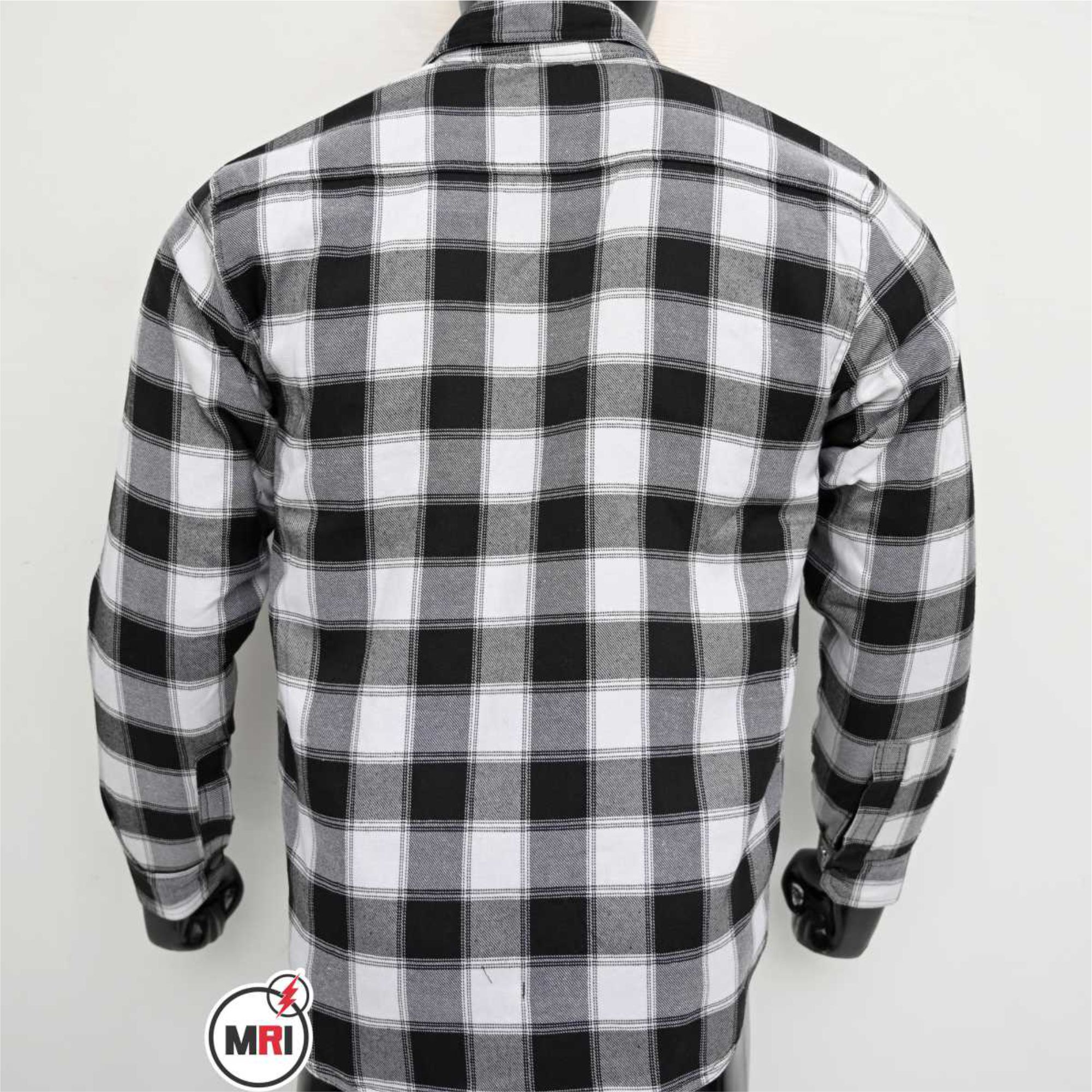 White & Black Checked Flannel Shirt