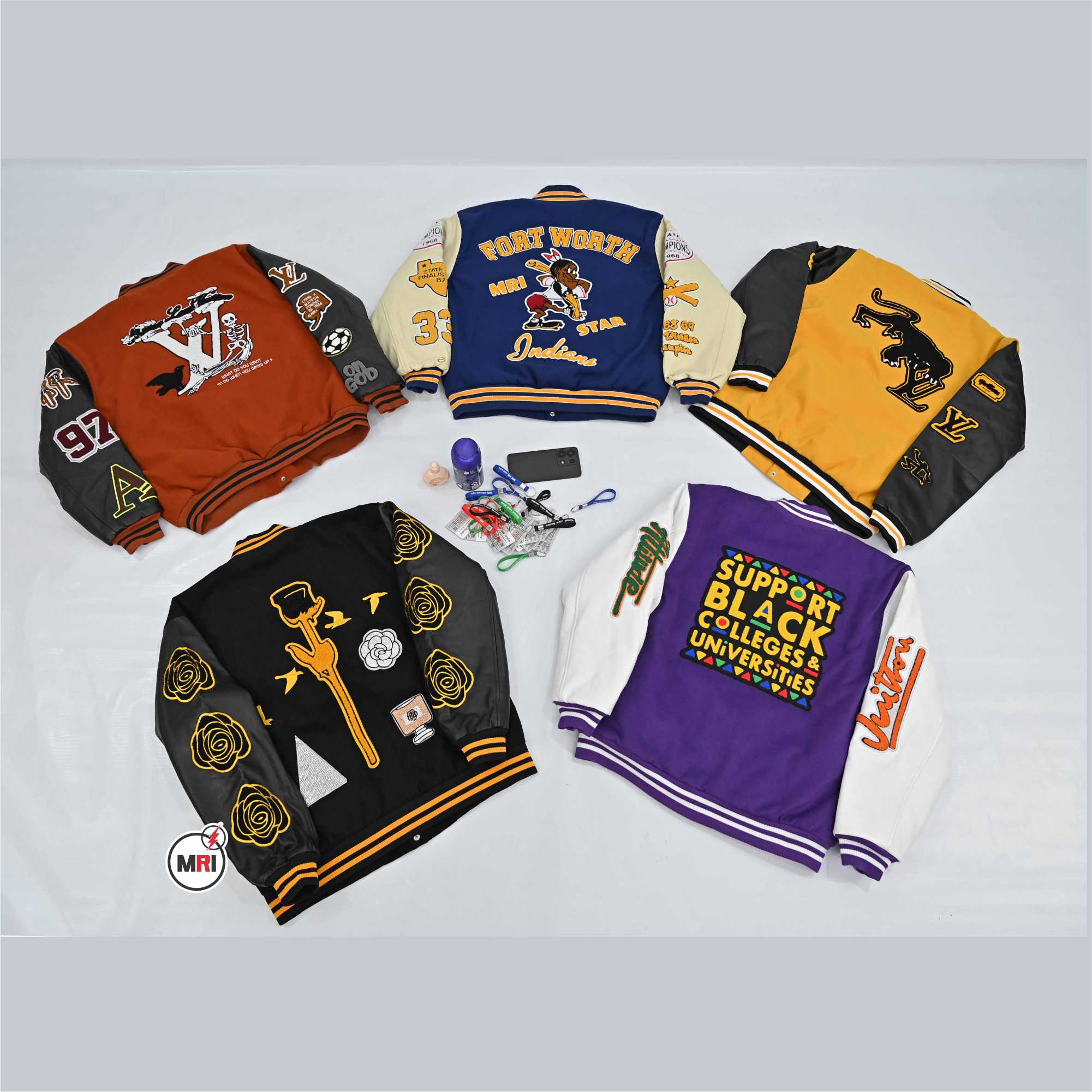 Customized Wool Body Wool Sleeves Chenille Embroidery Varsity Jacket