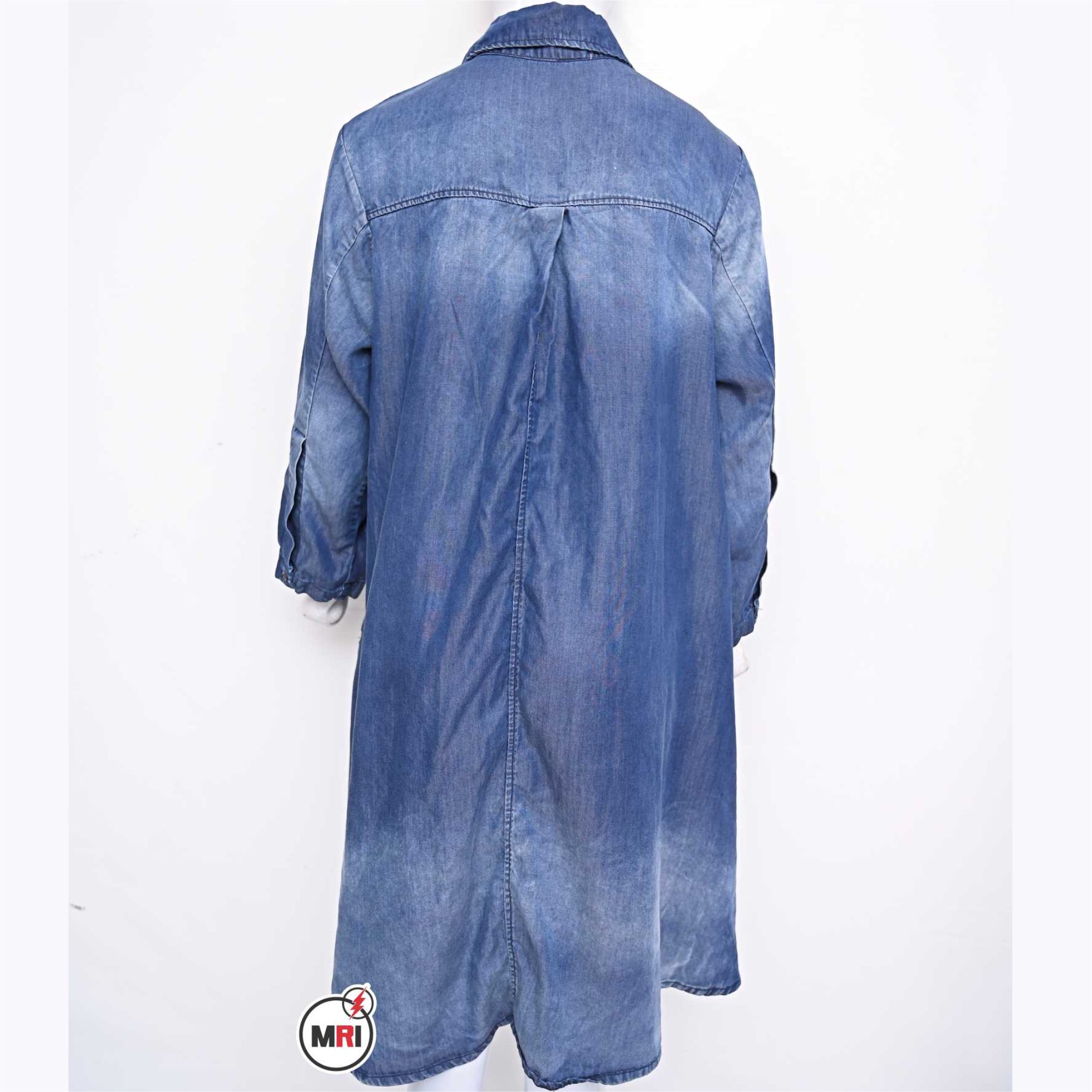 Customized Unique Denim Pigment Wash Ladies Robe