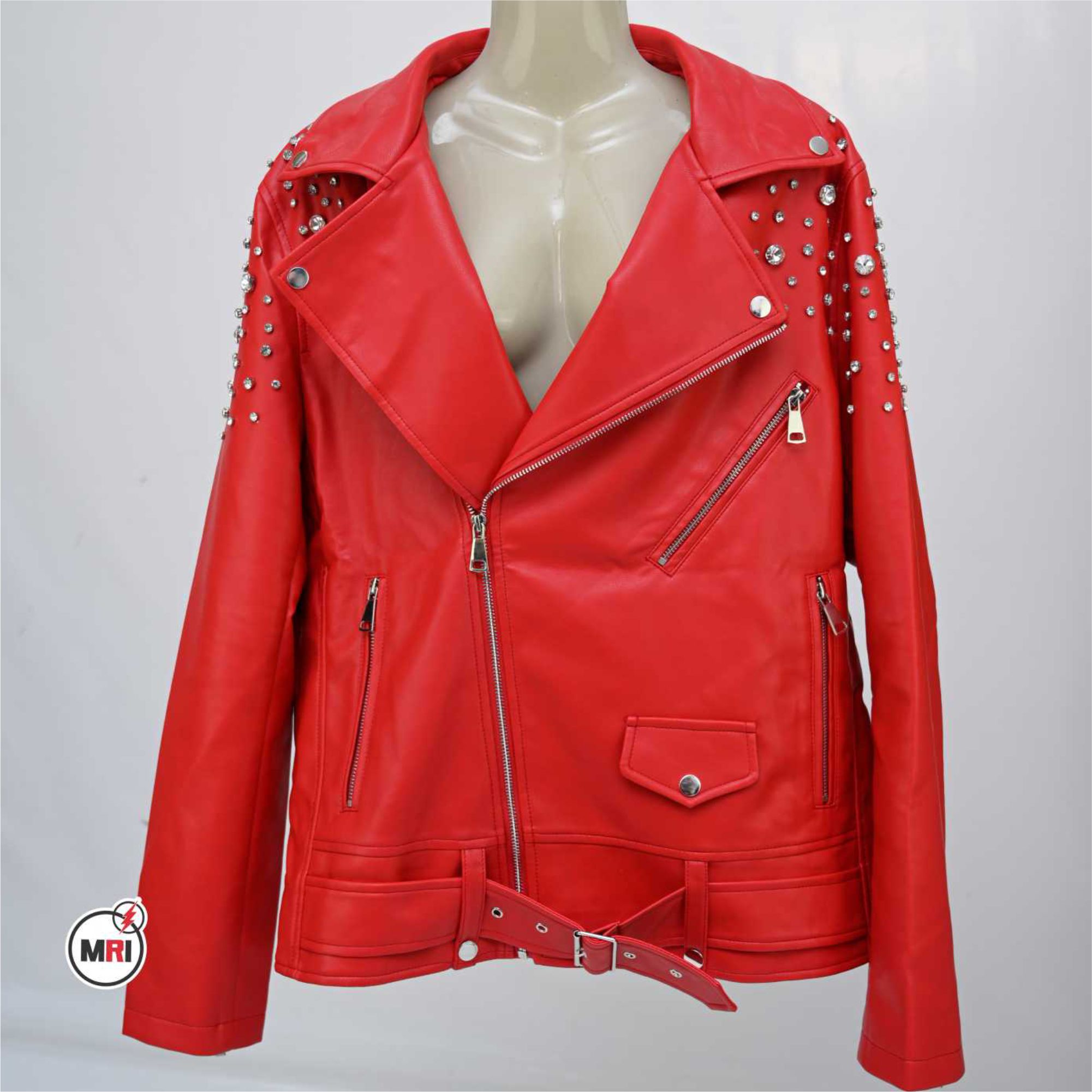 Unique Branded D-Diamond PU Leather Jacket