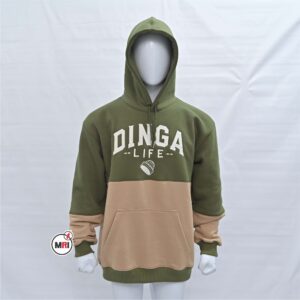 Two Tone Embroidered Pullover Hoodie