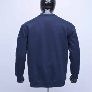 Premium Quality Custom Logo Manufacturers Blue Cotton Fleece With Front Chenille Embroidery Full Sleeves Sweatshirt For Mens