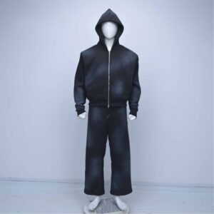 Custom Airbrush Spray Wash Full-Zip Tracksuit