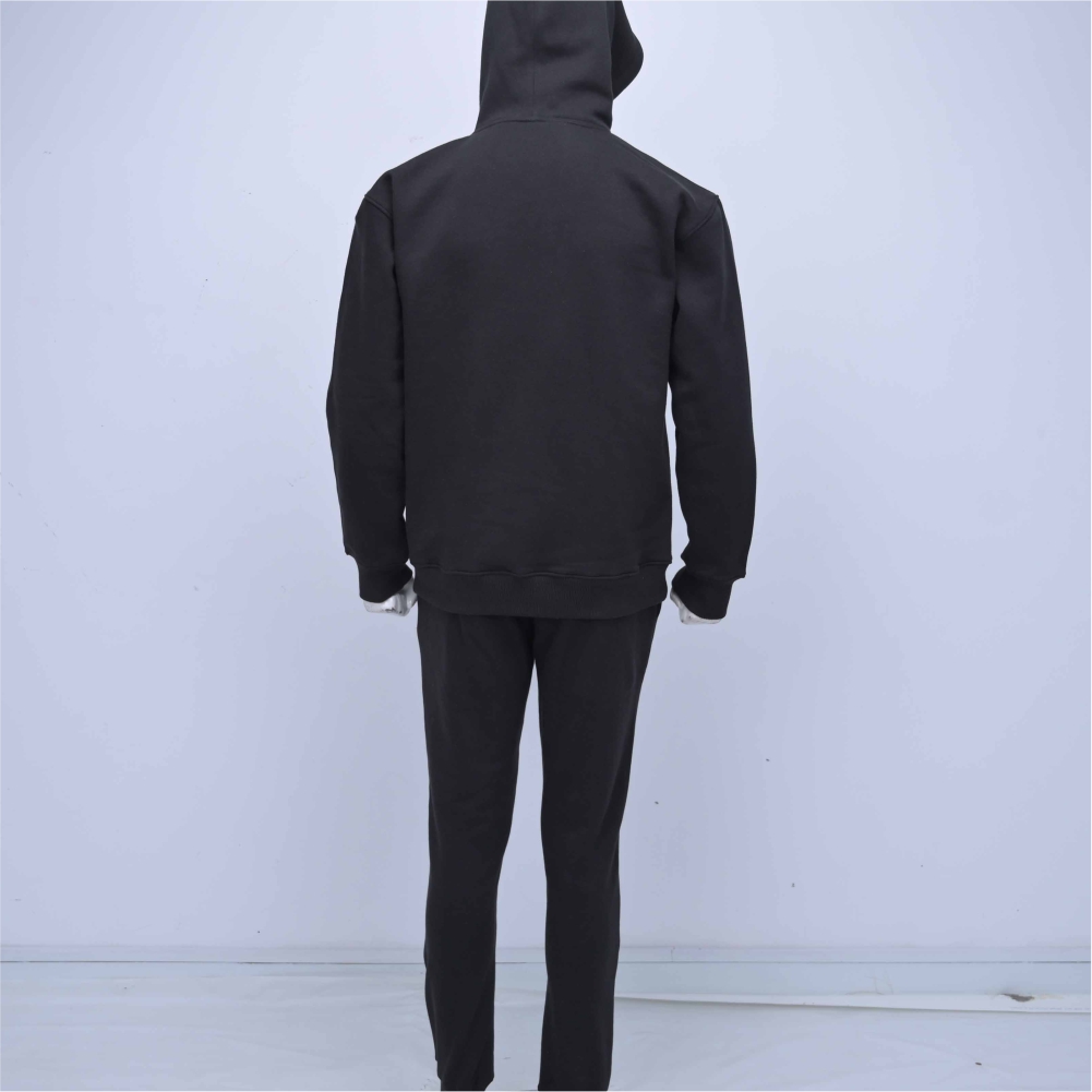 Sportswear Wholesale 100% Cotton Men's Gym Fleece Custom Logo Breathable Windproof Embroidery Plus Size Hoodie style Tracksuits - Image 2