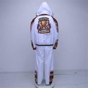 Customized windbreaker tracksuit  EMB LOGO with piping designing nylon material
