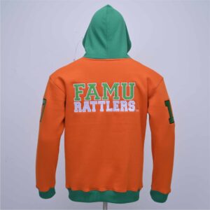Cotton fleece embroidery logos satin hood