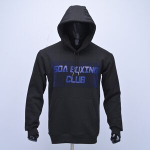 Customized cotton fleece hoodie with brush printing