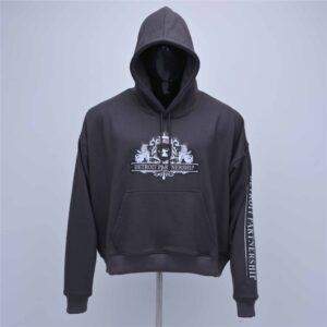 Premium Fleece Streetwear Hoodie With Custom Chest Crest Graphics
