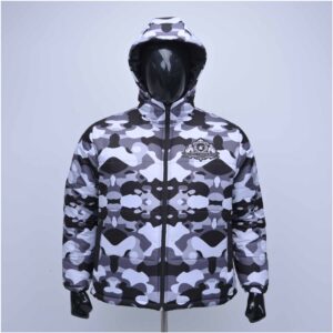 Premium Full Sublimation Quilted Puffer Jacket Featuring Custom Camo Print