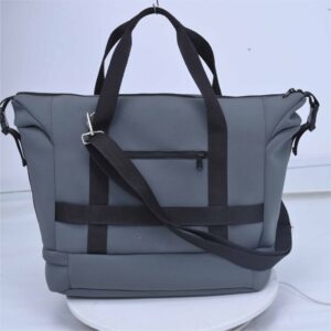 Premium Water-Resistant Charcoal Weekender Tote Bag For Travel And Fitness