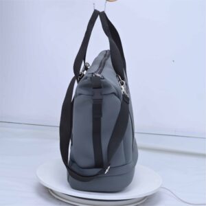 Premium Water-Resistant Charcoal Weekender Tote Bag For Travel And Fitness