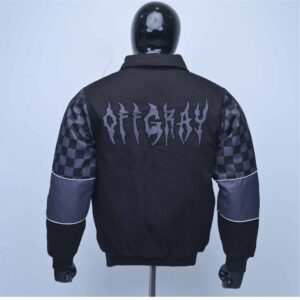 Customized men’s jacket with embroidery logos  Cotton PC material