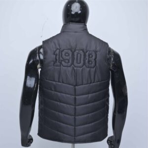 Custom Sleeveless Puffer Vest With Greek Letter Embroidery