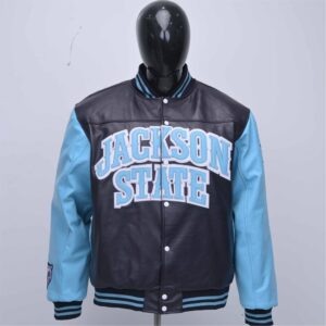 Custom Leather Sleeve Varsity Jacket With Chenille Applique