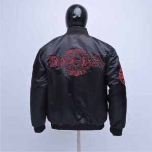 Premium Custom Satin Bomber Jacket With Embroidery And Streetwear Styling