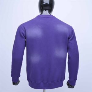 Custom Acid Wash Purple Crewneck Sweatshirt