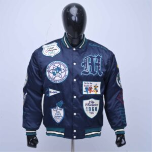 Custom Wool Varsity Jacket With Leather Sleeves